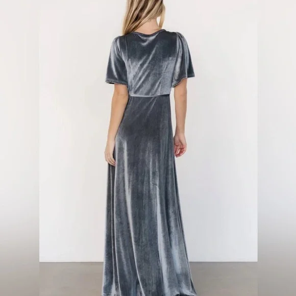 Baltic Born Katelyn velvet maxi wrap dress. - Picture 2 of 8